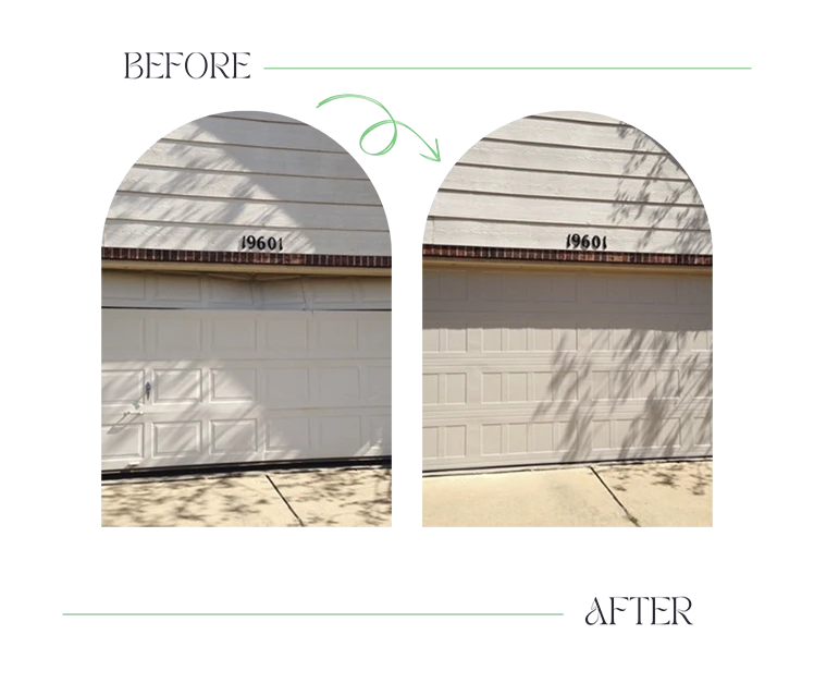 Garage Door Before And After Same Day Service